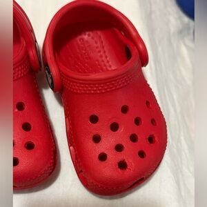 Red Crocs size 4C